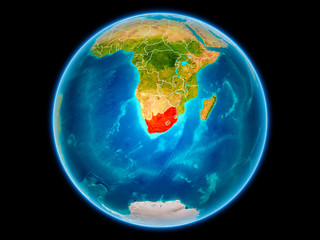 South Africa on Earth from space