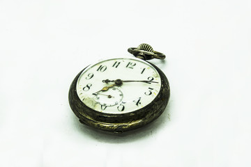 pocket watch classic on a white background