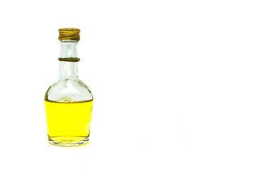 glass bottle with perfume isolated