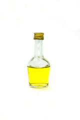 glass bottle with perfume isolated