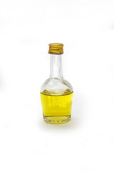 glass bottle with perfume isolated