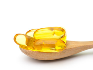 Cod liver oil omega 3 gel capsules..