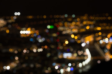 Landscape of the city of Bilbao at night, Spain