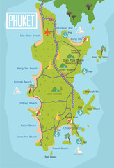 Thailand Phuket map vector