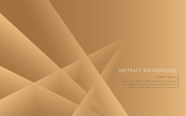 Abstract light gold line on gold background. Elegant, luxury style. Vector Illustration