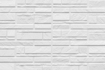 White modern stone tile wall pattern and background