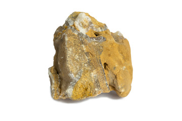 hydrozincite or hemimorphite stone isolate on white background
