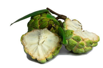 custard apple fruit (Sugar apple fruit) isolate on white background
