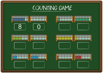 Counting game on blackboard