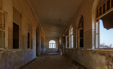 Sand has invaded and taken over these rooms in Kolmanskoppe