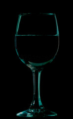 Glass cup silhouette