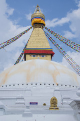 Boudhanath Stupa, Kathmandu, Nepal is a popular World Heritage Site and the largest Buddhist temple in Nepal 
