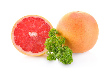 Grapefruit isolated on white background.