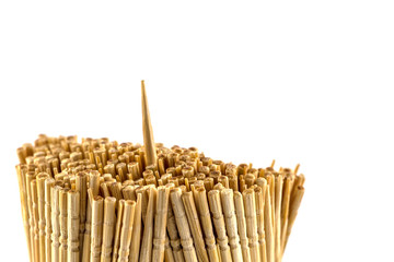 Bamboo Toothpick isolated on white