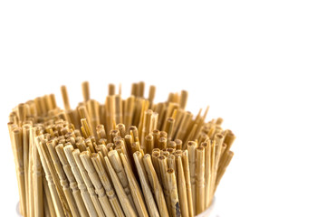 Bamboo Toothpick isolated on white background