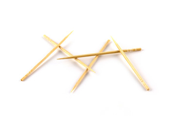 Bamboo Toothpick isolated on white