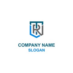 TR letter initial shield logo.