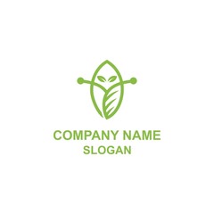 Abstract alien leaf logo.