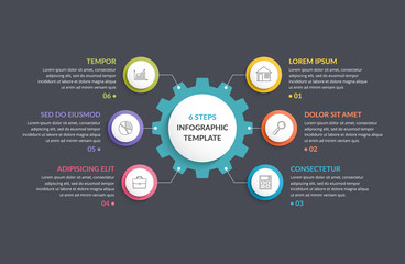 Infographic Template with Gear
