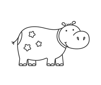 Hippo Line Icon