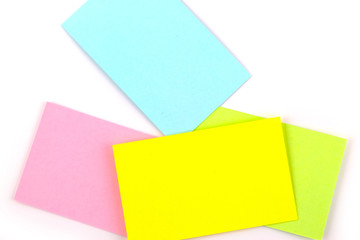 Fototapeta premium Color paper name card isolated on white