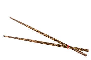 Wood Chopsticks isolated on white