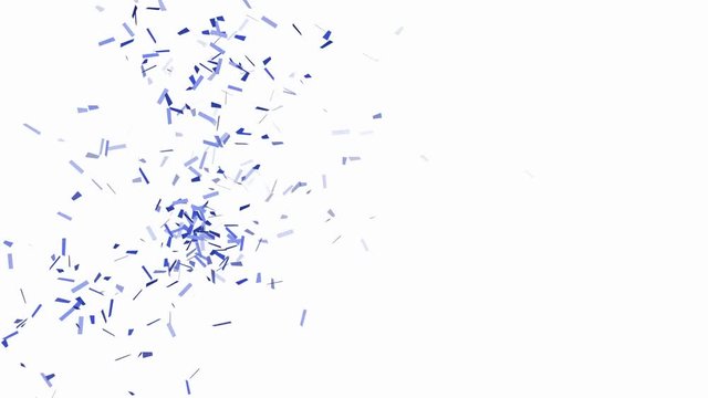 Blue confetti - seamless looping, alpha channels and 4K