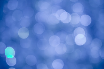 Blue bokeh of light