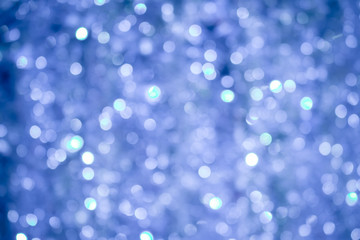 Blue bokeh of light