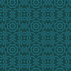 Seamless color pattern from a variety of geometric shapes and lines.
