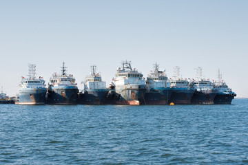 fishing boats in Namibia