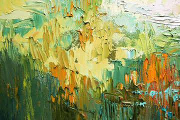 Artists oil paints multicolored closeup abstract background.