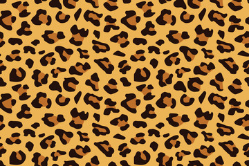 Leopard seamless pattern. Animal print. Vector background.