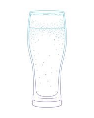 glass with beverage icon vector illustration design