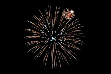 Fireworks isolated on Black background for cut out.