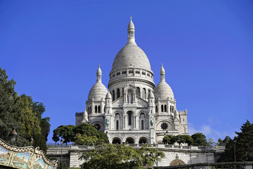 Fototapeta premium Kathedrale Sacre Couer, Montmartre, Paris, Region Île-de-France, Frankreich, Europa