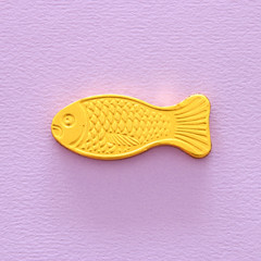 Rosh hashanah (jewish New Year holiday) concept. Traditional symbol, decorative fish.
