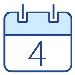 Kalenderblatt, Unabhängigkeitstag USA Vector Icon Illustration