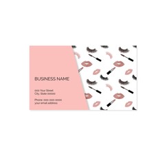 Fototapeta na wymiar Makeup art business card vector template