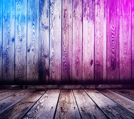 interior with neon lights