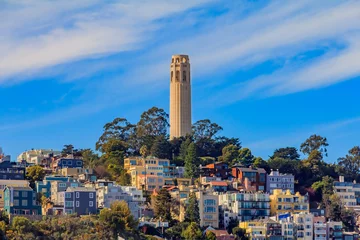 Foto op Canvas Famous Coit Tower in San Francisco California © SvetlanaSF