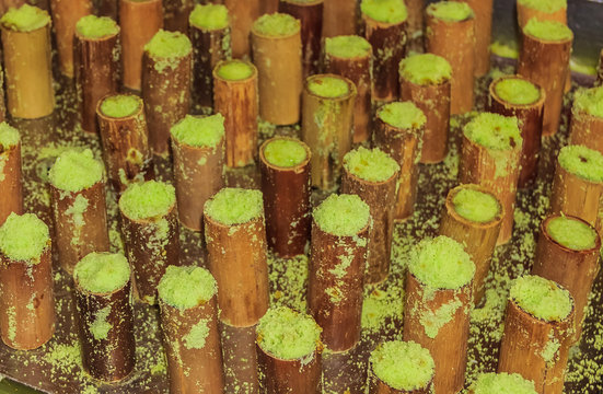 Putu Bambu Steamed In Pipes