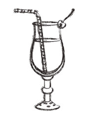 cup cocktail drink icon vector illustration design