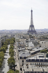 Fototapeta na wymiar Panorama, Aussicht, vom Arc de Triomphe, Paris, Frankreich, Europa