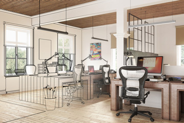 Büroraum (Illustration)