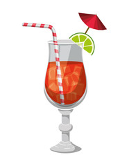 cup cocktail drink icon vector illustration design
