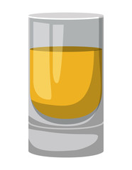 glass with beverage icon vector illustration design