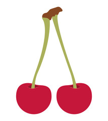 fresh cherry healthy food vector illustration design