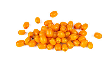 Small pile of sea buckthorn berries