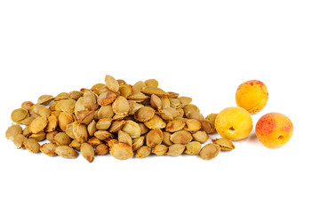 Apricots and pile of pits